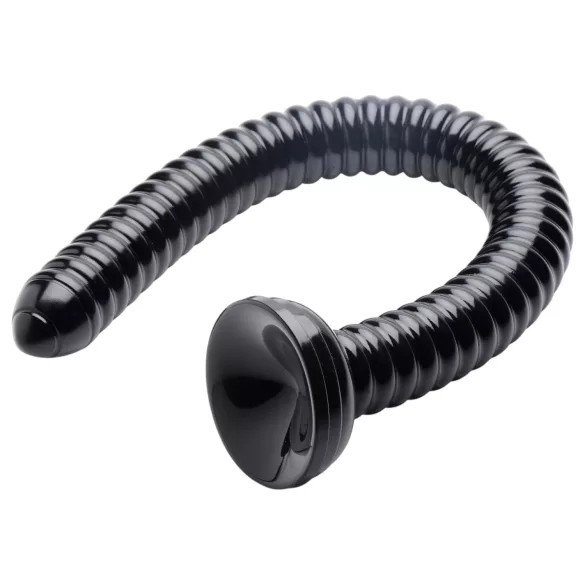 HOSED - analinis dildo su siurbtuku - juodas - rifliuotas paviršius