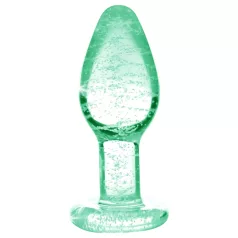   Booty Sparks Glow in the Dark L - stiklinis analinis kaištis (skaidrus)