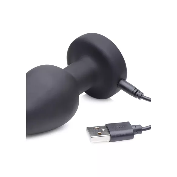 XR Brands - Zeus - radijo bangomis valdomas E-Stim analinis vibratorius (juodas)