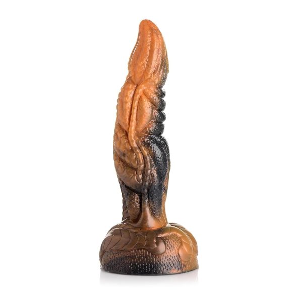 Creature Cocks Ravager - tekstūrinis silikoninis dildo - 20 cm (oranžinis)