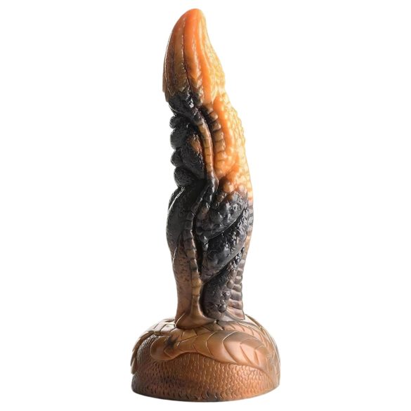 Creature Cocks Ravager - tekstūruotas silikoninis dildo - 20 cm oranžinis