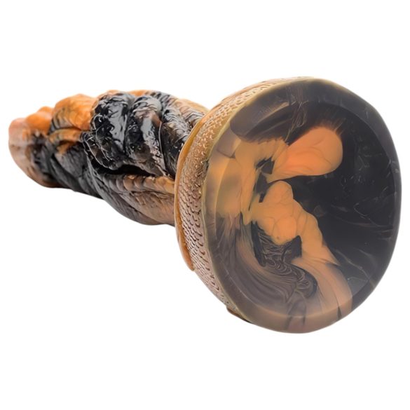 Creature Cocks Ravager - tekstūruotas silikoninis dildo - 20 cm oranžinis