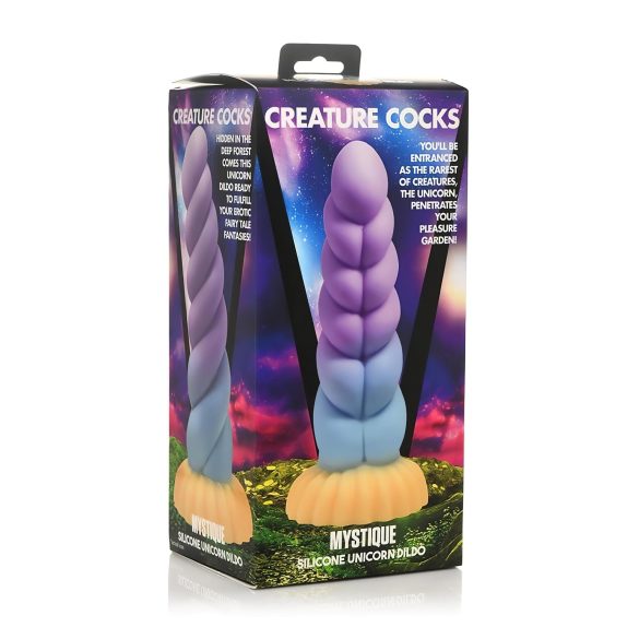 Creature Cocks Mystique - vienaragio dildo - 21 cm - violetinė geltona