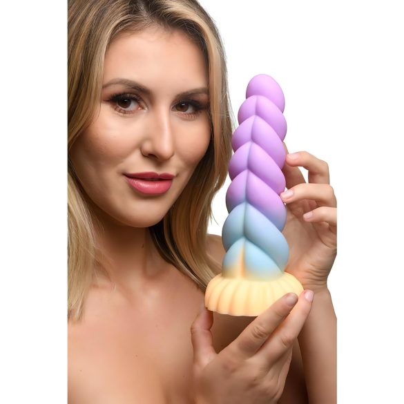 Creature Cocks Mystique - vienaragio dildo - 21 cm - violetinė geltona