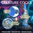 Creature Cocks Kraken - dildo su spiraliniu čiuptuvu - 21 cm - auksinis mėlynas