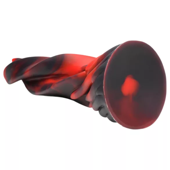 Creature Cocks Hell Kiss - susuktas silikoninis dildo - 19 cm (raudonas)