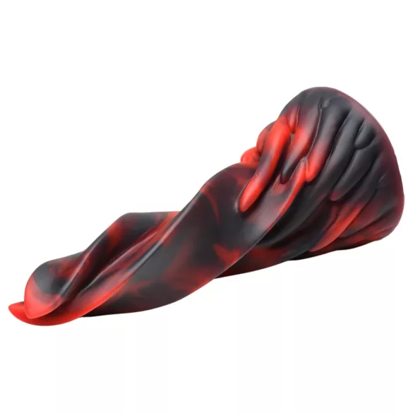 Creature Cocks Hell Kiss - susuktas silikoninis dildo - 19 cm (raudonas)
