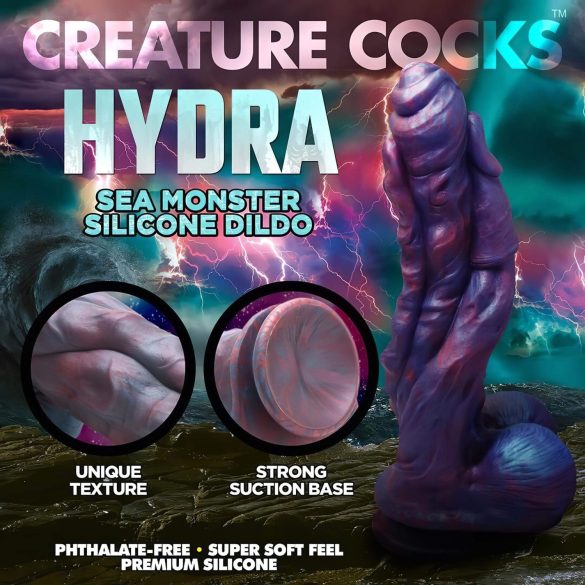 Creature Cocks Hydra - silikoninis dildo - 27 cm - violetinis