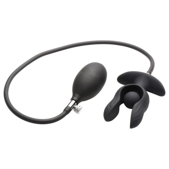 XR Brands - vibruojantis pripučiamas analinis kaištis - juodas