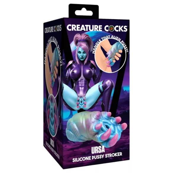 Creature Cocks Ursa - masturbatorius vyrams - silikoninis - mėlyna/rožinė