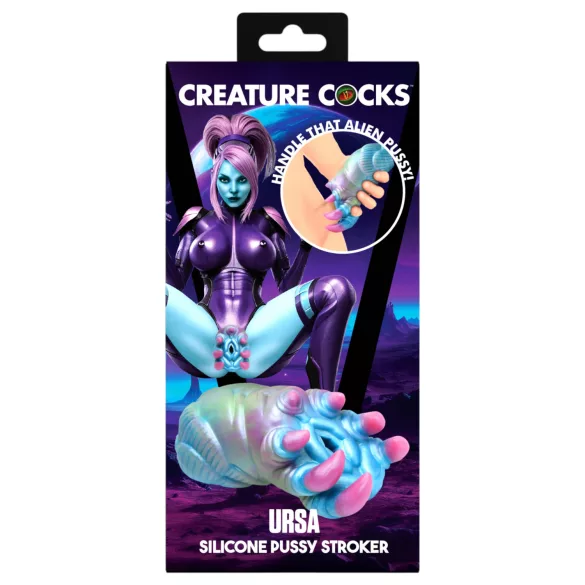 Creature Cocks Ursa - masturbatorius vyrams - silikoninis - mėlyna/rožinė