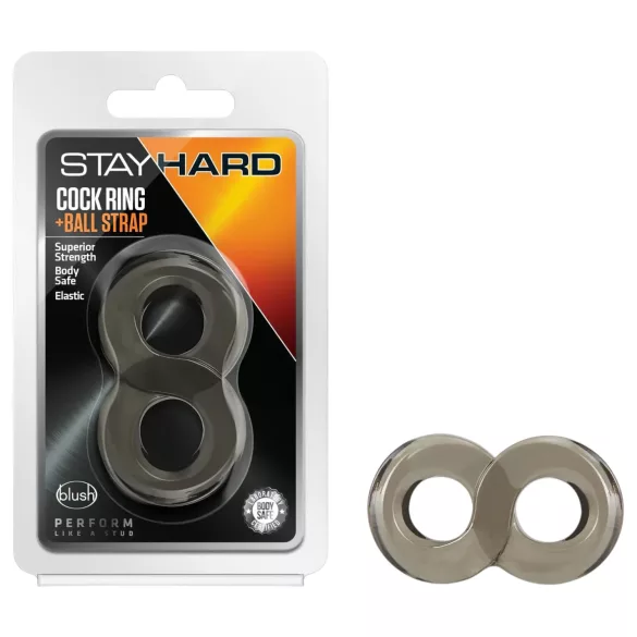 Stay Hard - penio ir sėklidžių žiedas - pilkas