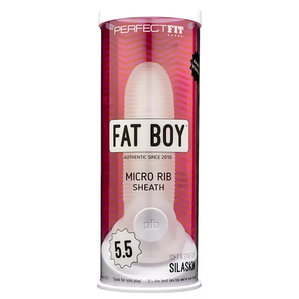 Perfect Fit - Fat Boy Micro Ribbed - penio mova (15 cm, balta)