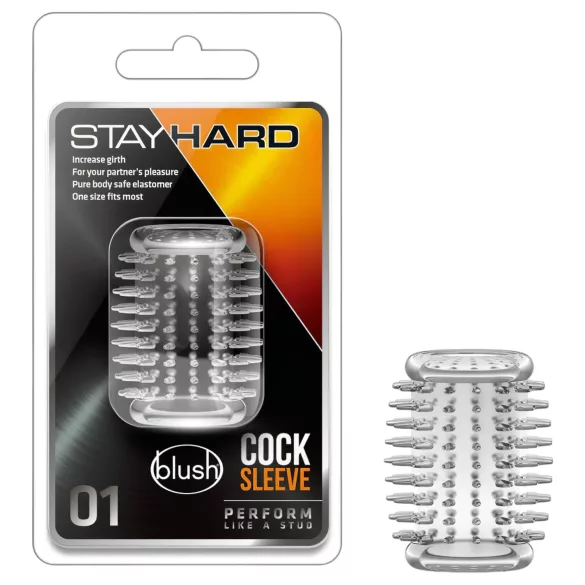 Stay Hard - penio žiedas su spygliais - permatomas