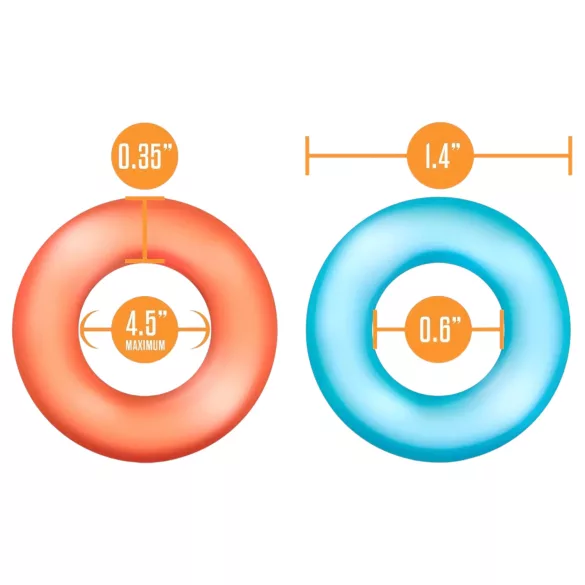 King of the Ring - penio žiedų rinkinys - spalvoti - 6 vnt