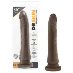   Dr. Skin 8,5 - tikroviškas dildo su siurbtuku (rudas, 20,5 cm)