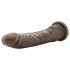 Dr. Skin 8,5 - tikroviškas dildo su siurbtuku - rudas (20,5 cm)