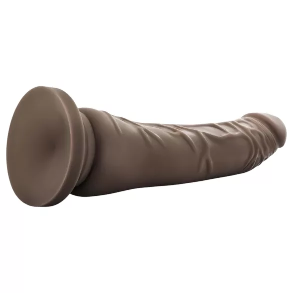 Dr. Skin 8,5 - tikroviškas dildo su siurbtuku (rudas, 20,5 cm)