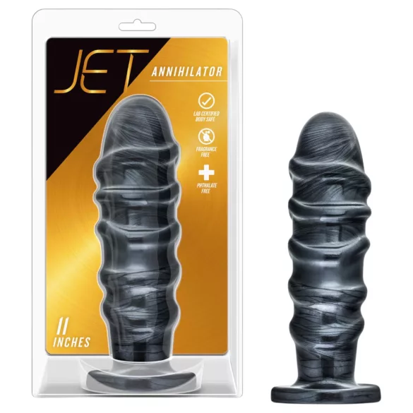 Blush Jet - XXL analinis dildo (juodas)
