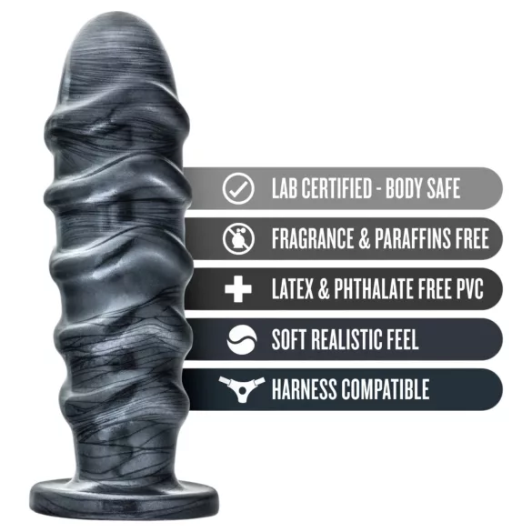 Blush Jet - XXL analinis dildo (juodas)