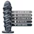 Blush Jet - XXL analinis dildo (juodas)