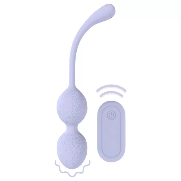 Loveline - vaginaliniai kegelio kamuoliukai su vibracija - violetinė