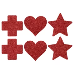 Le Désir - spenelių lipdukų rinkinys - 3 poros - raudoni