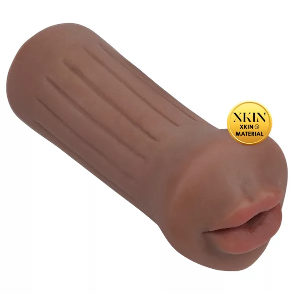 XKIN - dirbtinė burna masturbatorius - S (tamsi natūrali spalva)