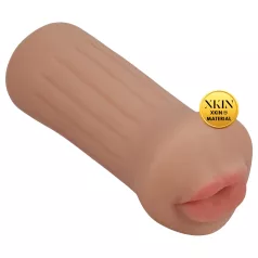   XKIN - dirbtinė burna masturbatorius - S (tamsi natūrali spalva)