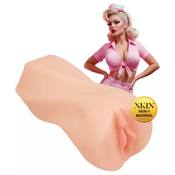 XKIN Cutie Darla - realistiška dirbtinė vagina masturbatorius (natūralios spalvos)