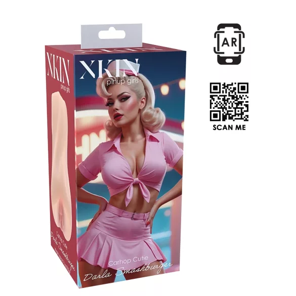 XKIN Cutie Darla - realistiška dirbtinė vagina masturbatorius (natūralios spalvos)