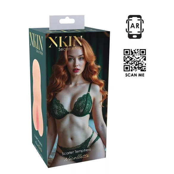 XKIN Temtress Nicolette - realistiška dirbtinė vagina masturbatorius (natūralios spalvos)