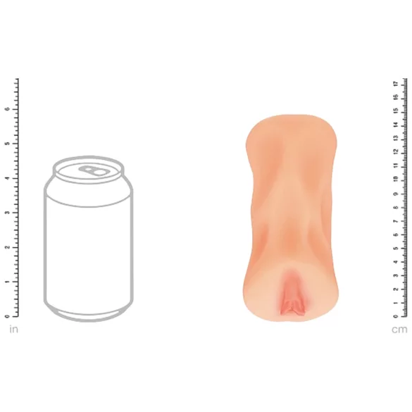 XKIN barmenė Saša Slippernip - tikroviška dirbtinė vagina masturbatorius (natūralios spalvos)