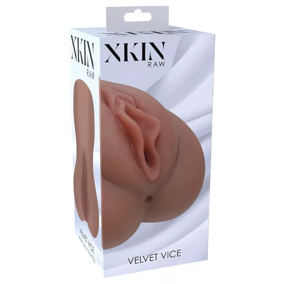XKIN - tikroviška dirbtinė vagina - L (tamsi natūrali spalva)