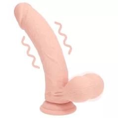   RealRock - dvigubo tankio tikroviškas vibratorius (kūno spalvos) - 20 cm