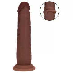   RealRock - dvigubo tankio tikroviškas dildo (rudas) - 18,5 cm