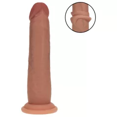   RealRock - dvigubo tankio tikroviškas dildo (įdegio spalvos) - 18,5 cm