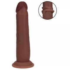   RealRock - dvigubo tankio tikroviškas dildo (rudas) - 20,5 cm
