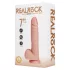 RealRock - vibratorius su siurbtuku - kūno spalvos - 18 cm