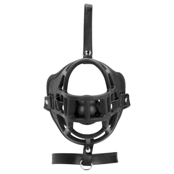 Ouch! - burnos kaukė su integruotais burnos kaiščiais - juoda