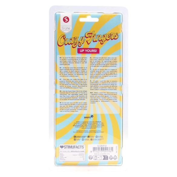 S-Line - dildo su viduriniuoju pirštu - natūralios spalvos