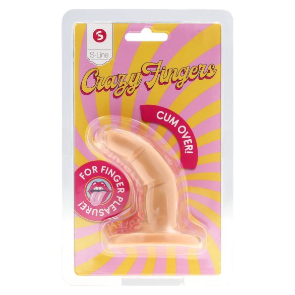 S-Line - dviejų pirštų dildo - natūralios spalvos