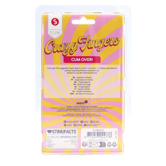 S-Line - dviejų pirštų dildo - natūralios spalvos