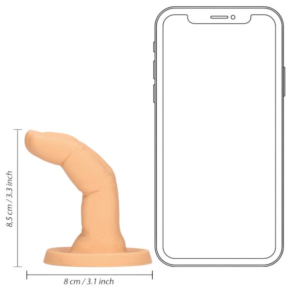 S-Line - dviejų pirštų dildo - natūralios spalvos