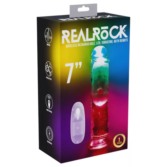 REALROCK - vibratorius su LED - 15 cm
