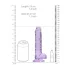 RealRock - permatomas realistiškas dildo - violetinis - 17 cm