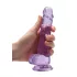 RealRock - permatomas realistiškas dildo - violetinis - 17 cm