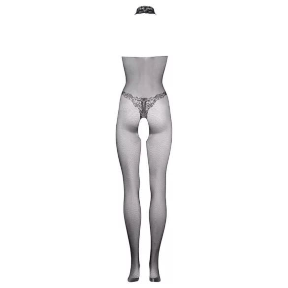 Le Désir - nėriniuotas tinklinis kombinezonas (juodas) - S-XL