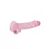 RealRock - realistiškas permatomas dildo - rožinis - 17 cm