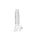 REALROCK - skaidrus tikroviškas dildo - skaidrus (17 cm)